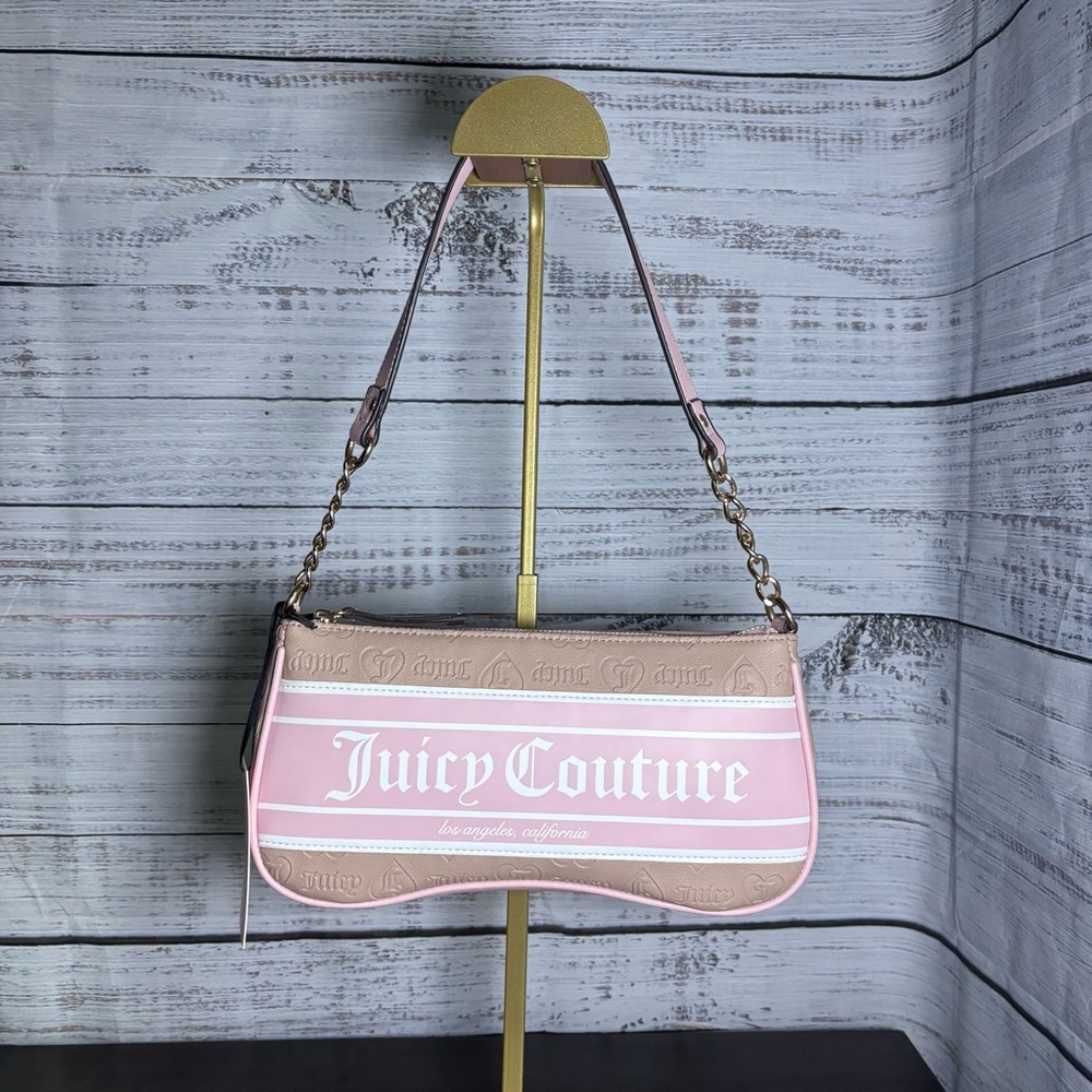 Juicy Couture Pink and Brown Shoulder Bag